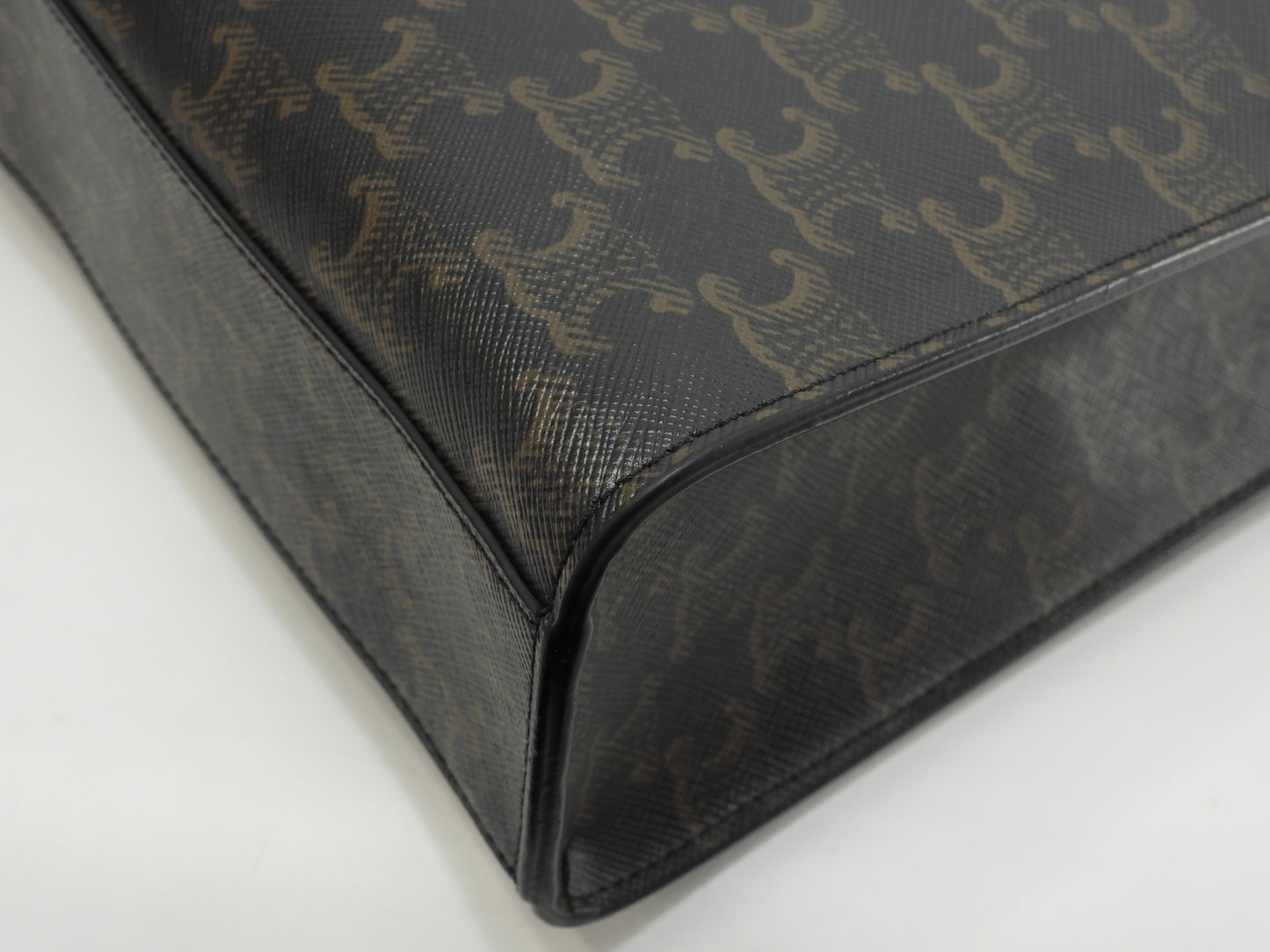 セリーヌ ミディアムバーティカルカバ トリオンフ 黒黒 s付ハンドバッグ トートバッグ 美品@F-SL-3200