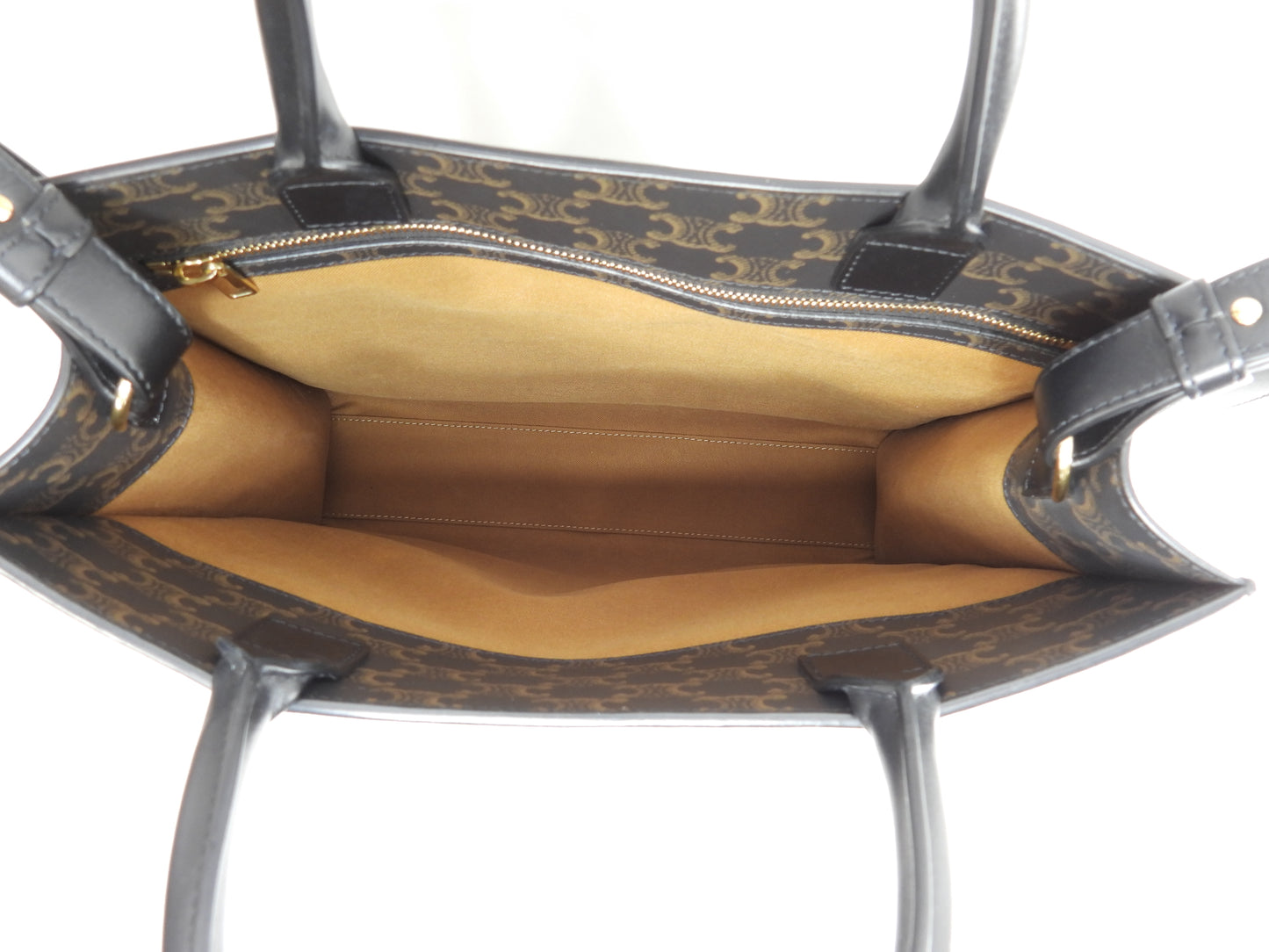 セリーヌ ミディアムバーティカルカバ トリオンフ 黒黒 s付ハンドバッグ トートバッグ 美品@F-SL-3200