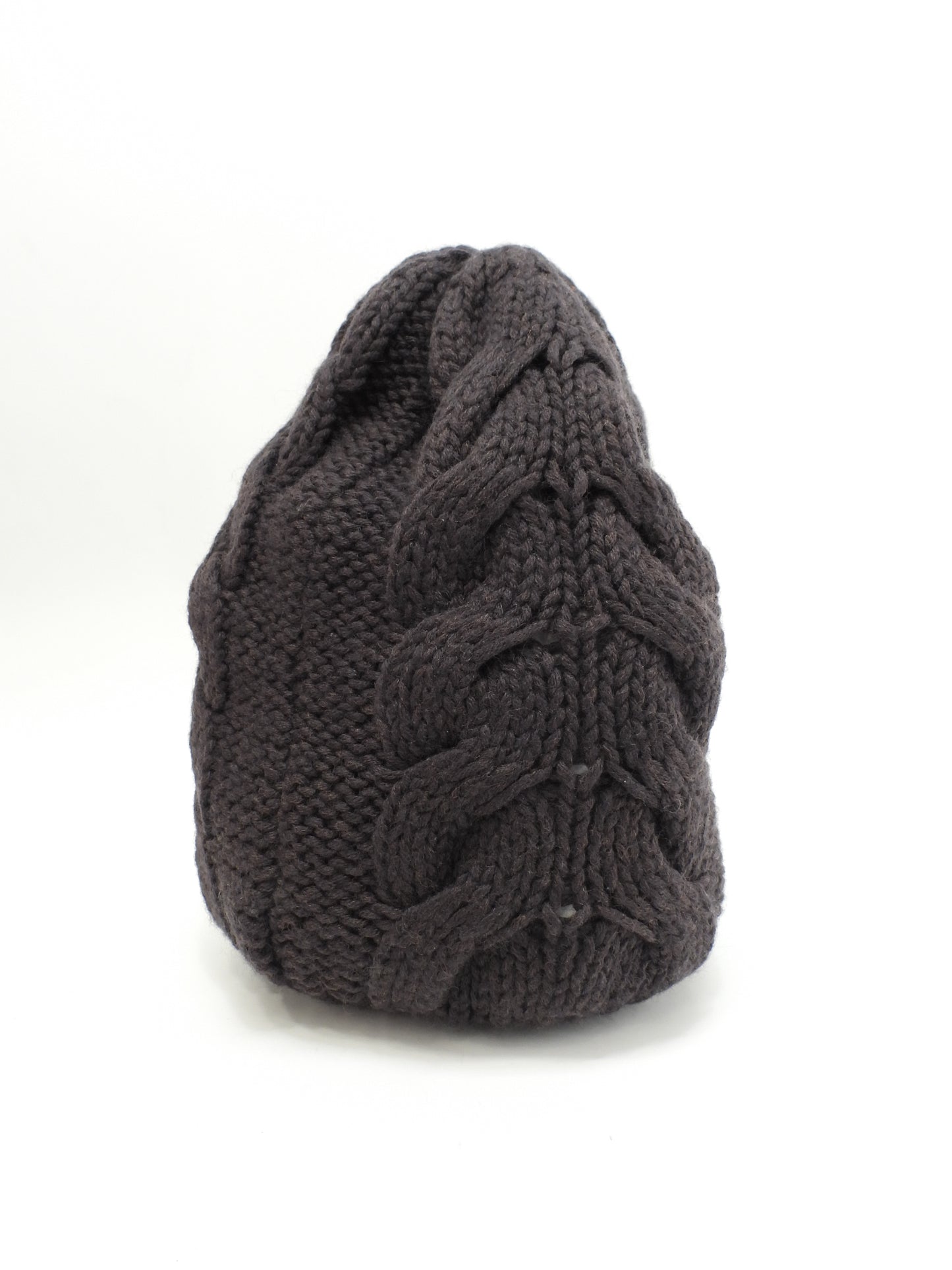 グッチ ニット帽 ウール茶 ヘッドウォーマー 帽子 ニットキャップ 美品@ 1