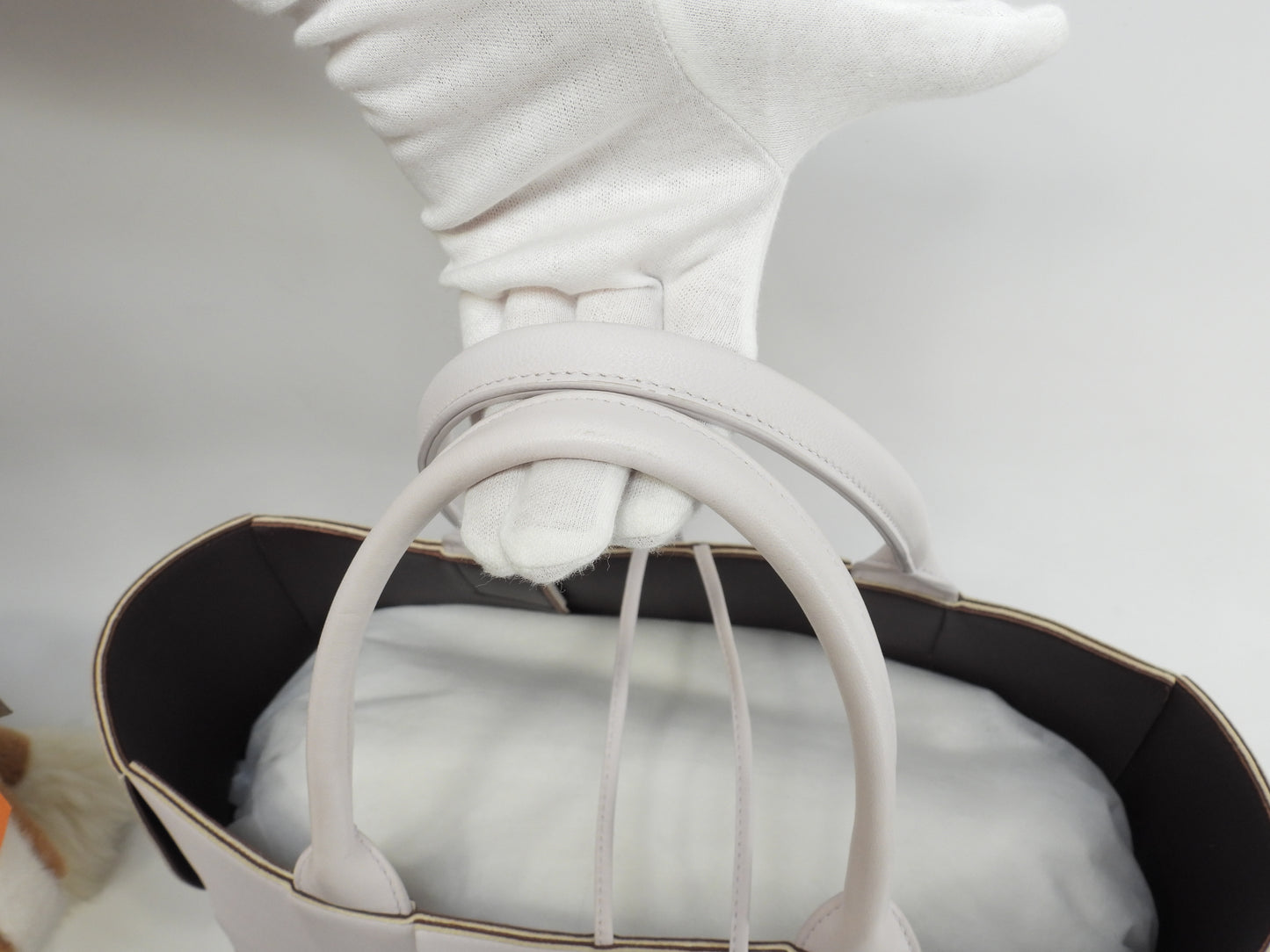 ボッテガヴェネタ トートバッグ スモールアルコ レザー薄ピンク ハンドバッグ@B09735239R