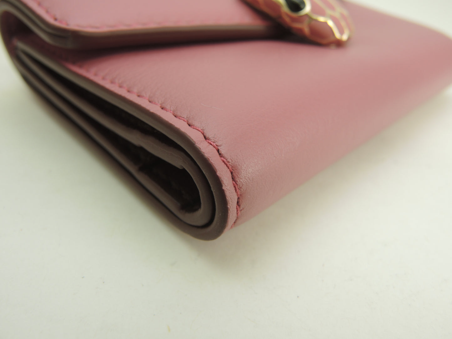 ブルガリ 三折財布 セルペンティ レザー/ピンク フォーエバー ミニ財布 未使用@ 17