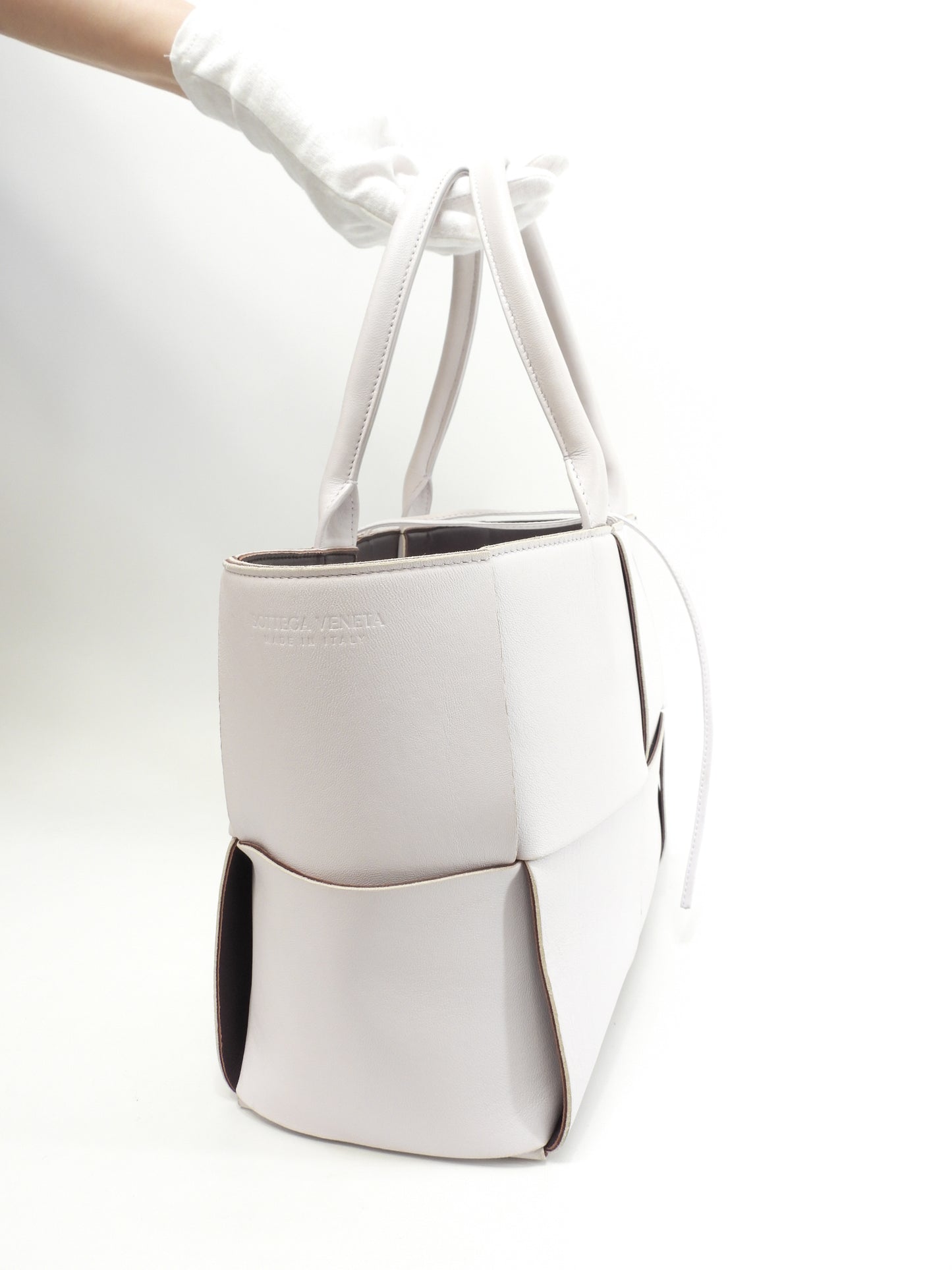 ボッテガヴェネタ トートバッグ スモールアルコ レザー薄ピンク ハンドバッグ@B09735239R