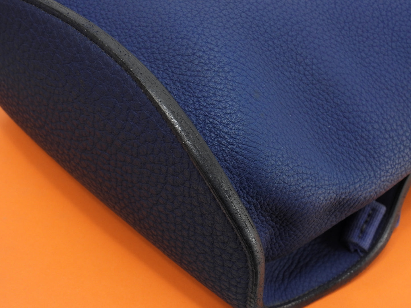 エルメス シェルパPM フィヨルドレザー 青 リュックサック バックパック バッグ 極美品@○Y