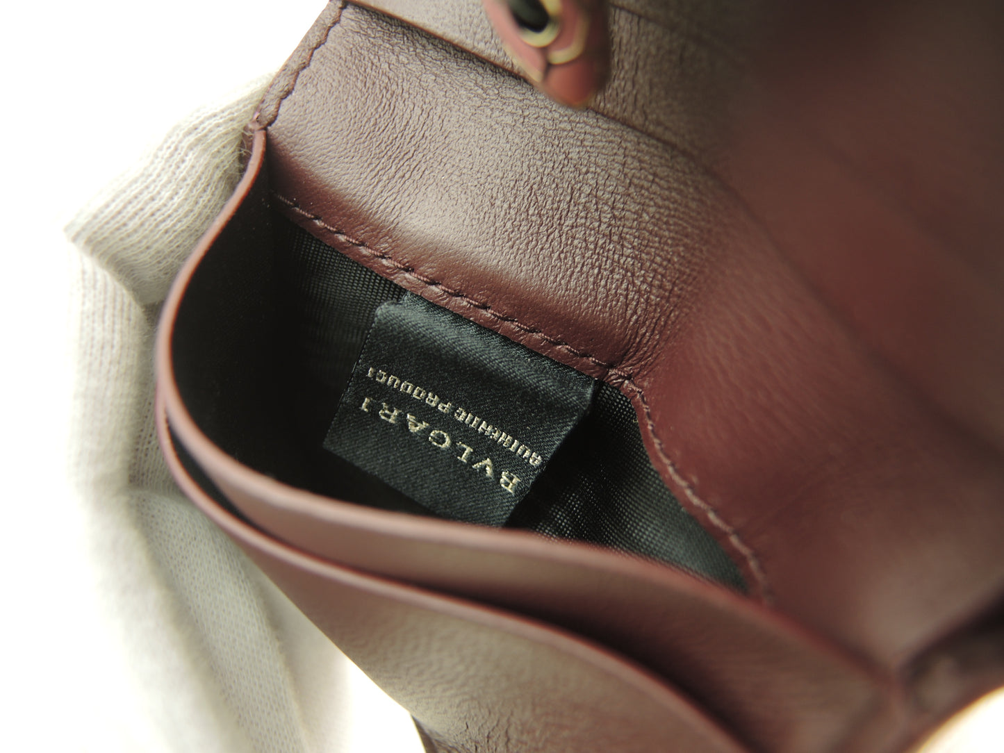 ブルガリ 三折財布 セルペンティ レザー/ピンク フォーエバー ミニ財布 未使用@ 17