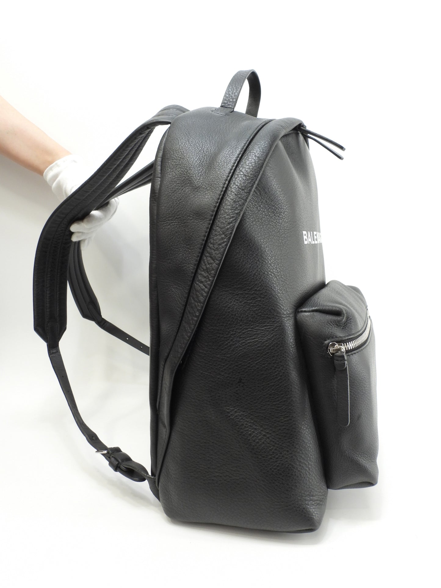 バレンシアガ バックパック中 エブリデイ フルレザー黒 リュックサック メンズ 美品@ 51