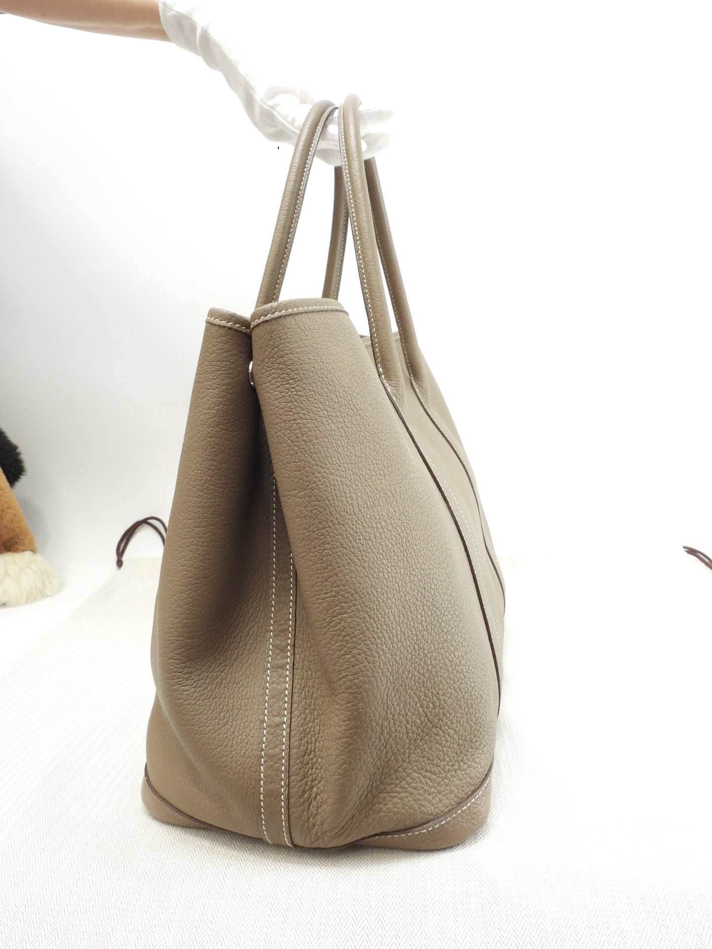 エルメス ガーデンパーティPM ネゴンダレザー エトープ トートバッグ@□M