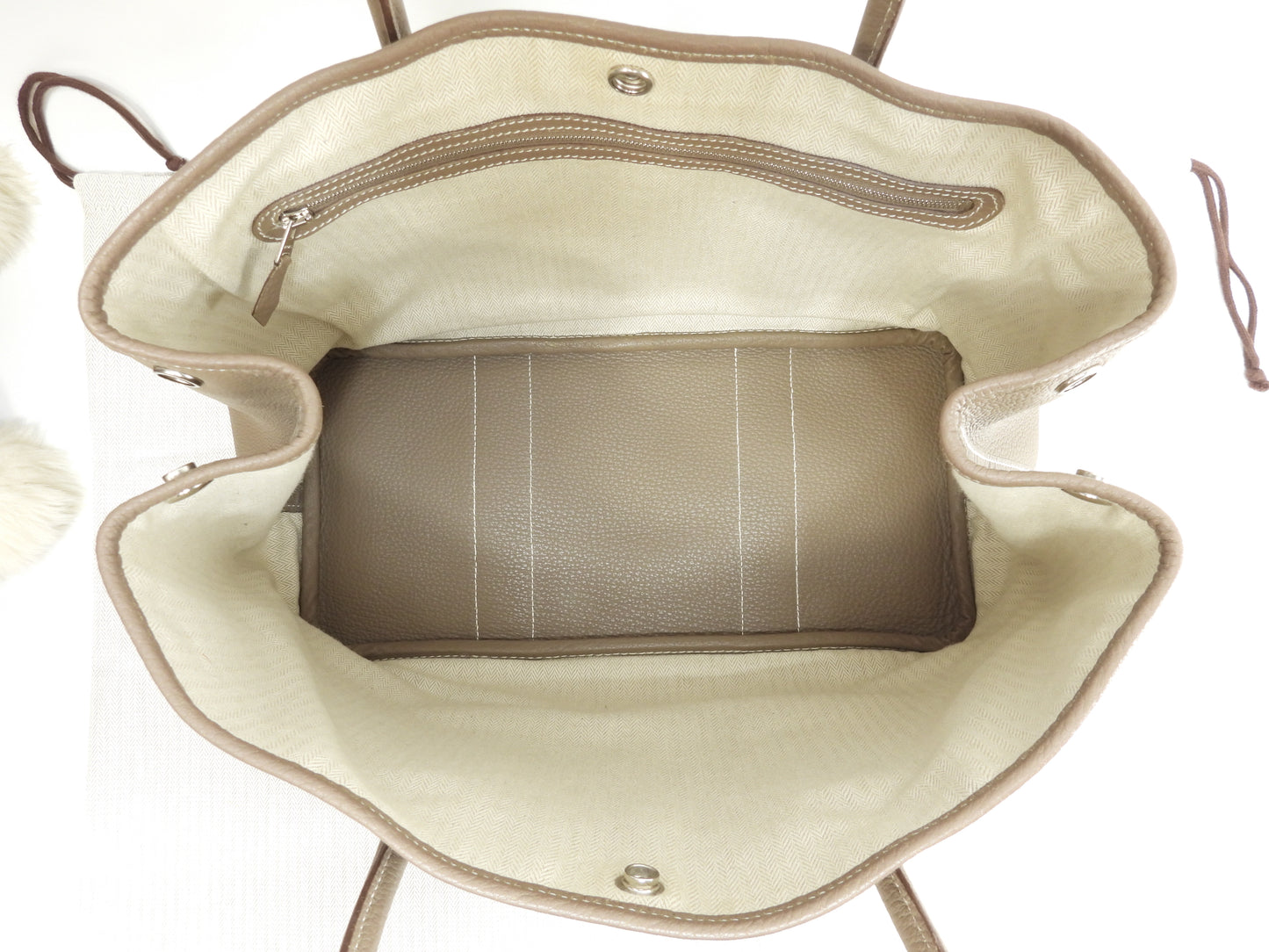 エルメス ガーデンパーティPM ネゴンダレザー エトープ トートバッグ@□M