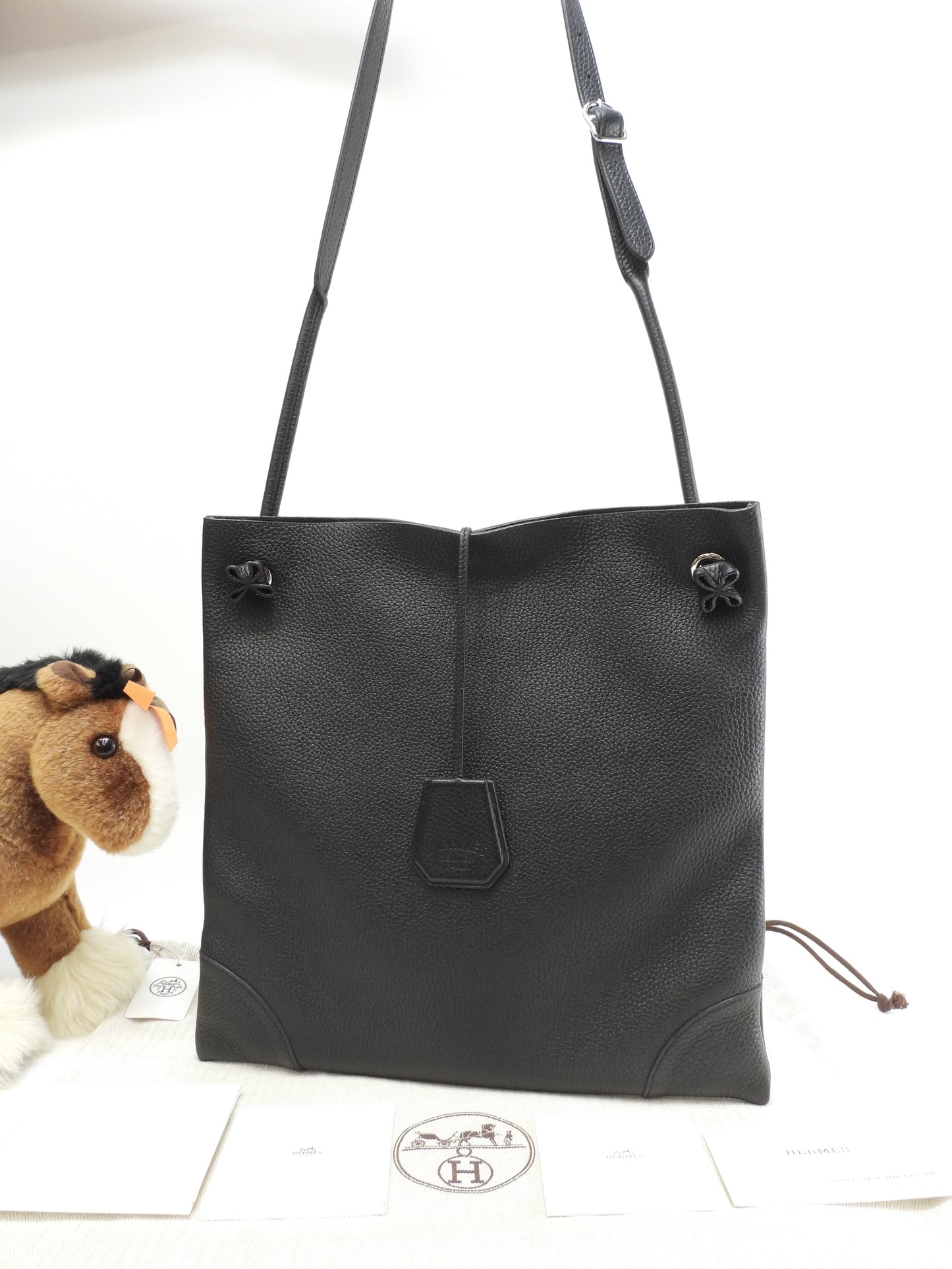 エルメス シルキーシティPM トリヨンレザー黒 ショルダーバッグ クロスボディ 極美品@Y