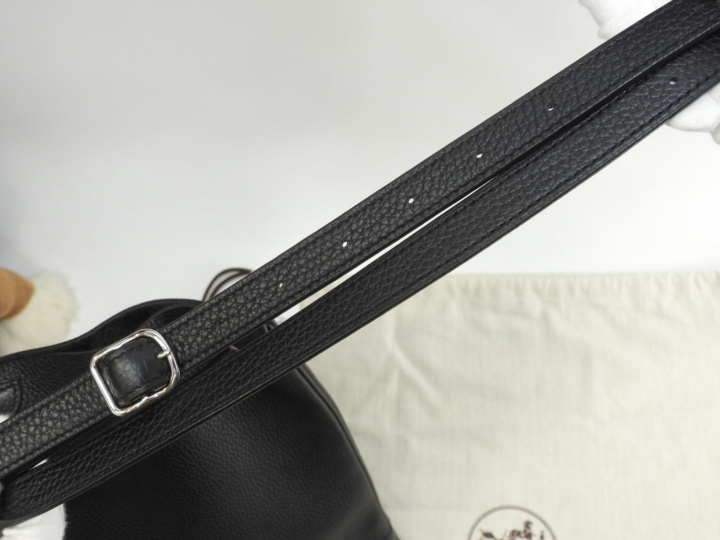 エルメス シルキーシティPM トリヨンレザー黒 ショルダーバッグ クロスボディ 極美品@Y