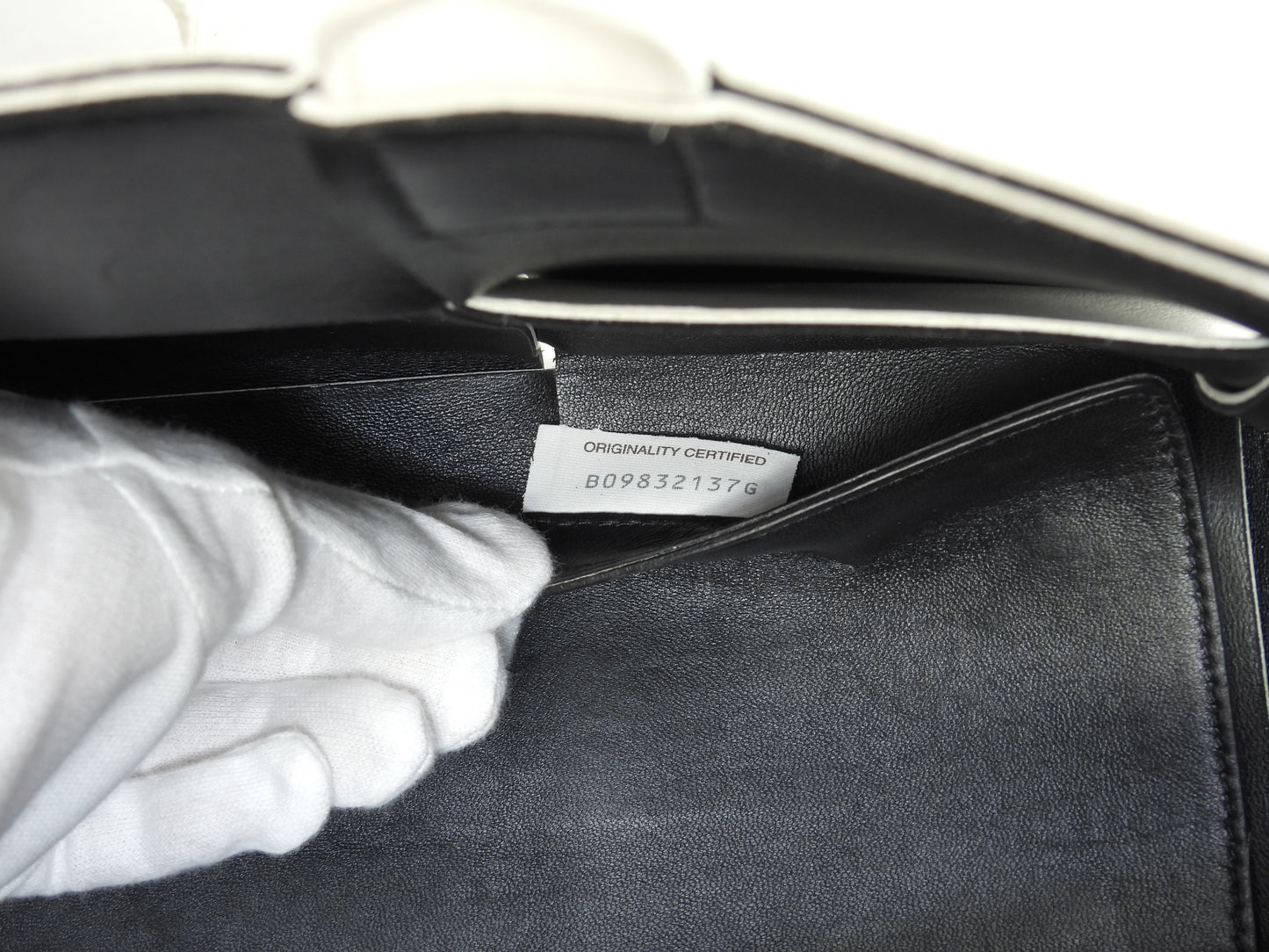 ボッテガヴェネタ トートバッグ スモールアルコ レザー白 ハンドバッグ@B09832137G