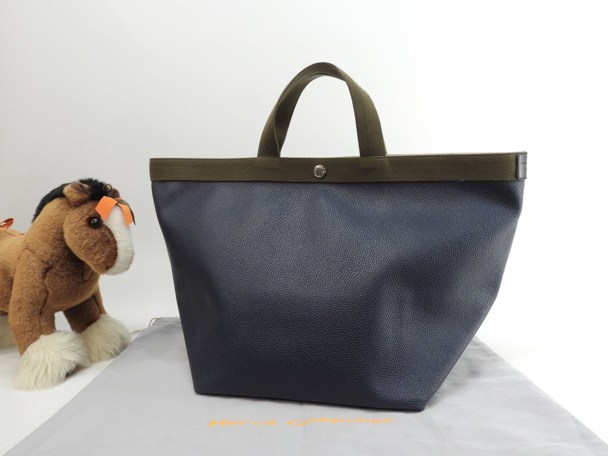 エルベシャプリエ トートバッグ ブラック ダブルハンドル