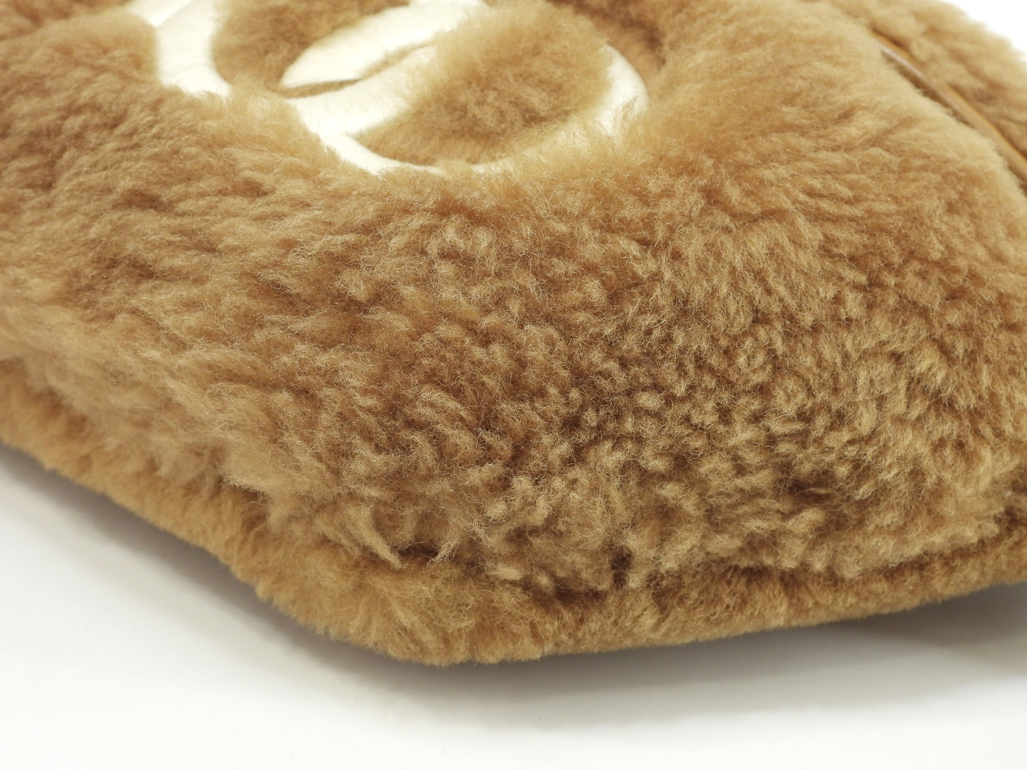 ジミーチュウ ボディバッグ ムートン 茶 バムバッグ 美品@VZ8SCH