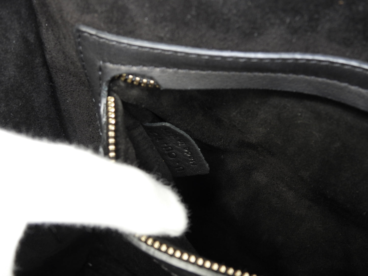 セリーヌ ラゲージファントム レザー 黒 ハンドバッグ トートバッグ 美品@U-CU-1121 2