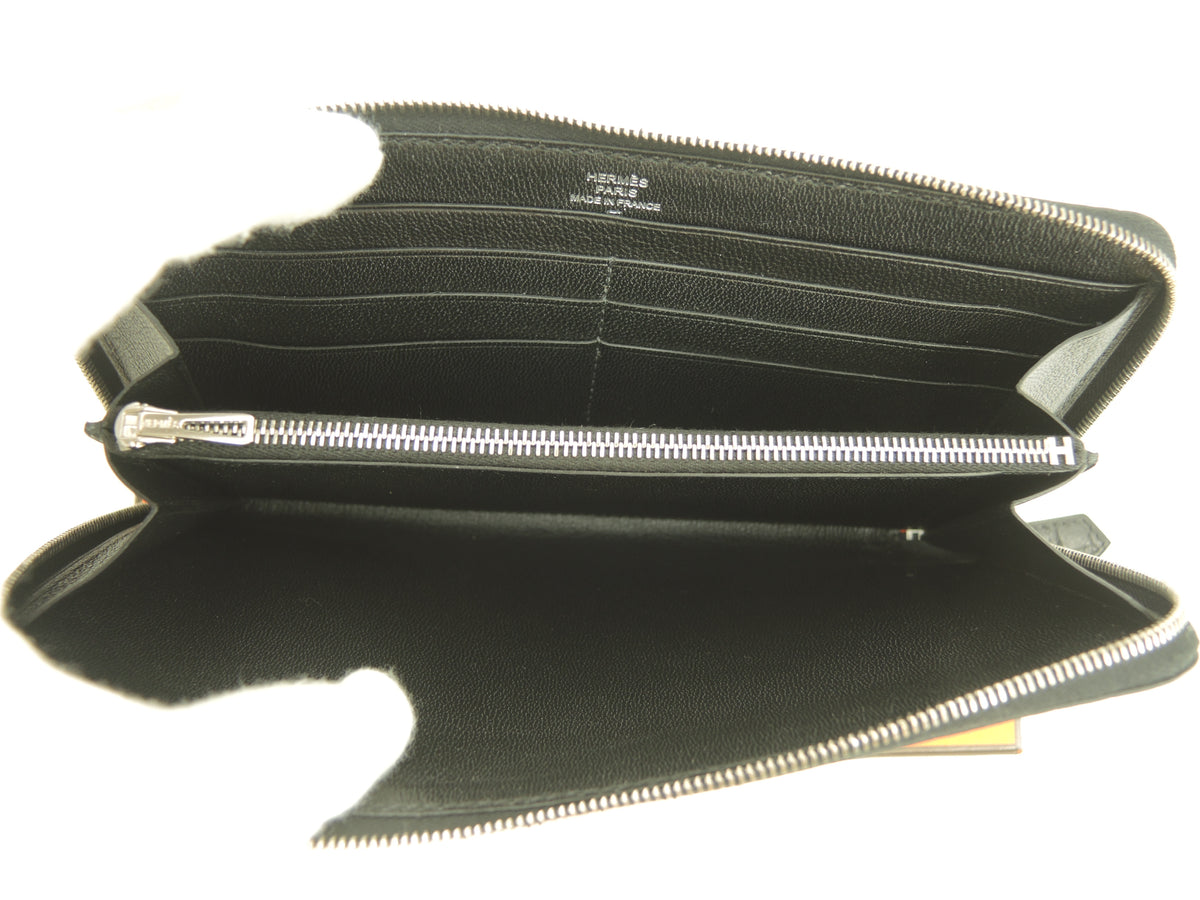 エルメス アザップロング クラシック アリゲーター黒 ロングウォレット 極美品@Z