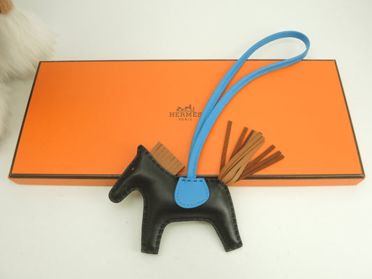 エルメス ロデオPM アニューミロ 黒青茶 バッグチャーム 新品@Y 11