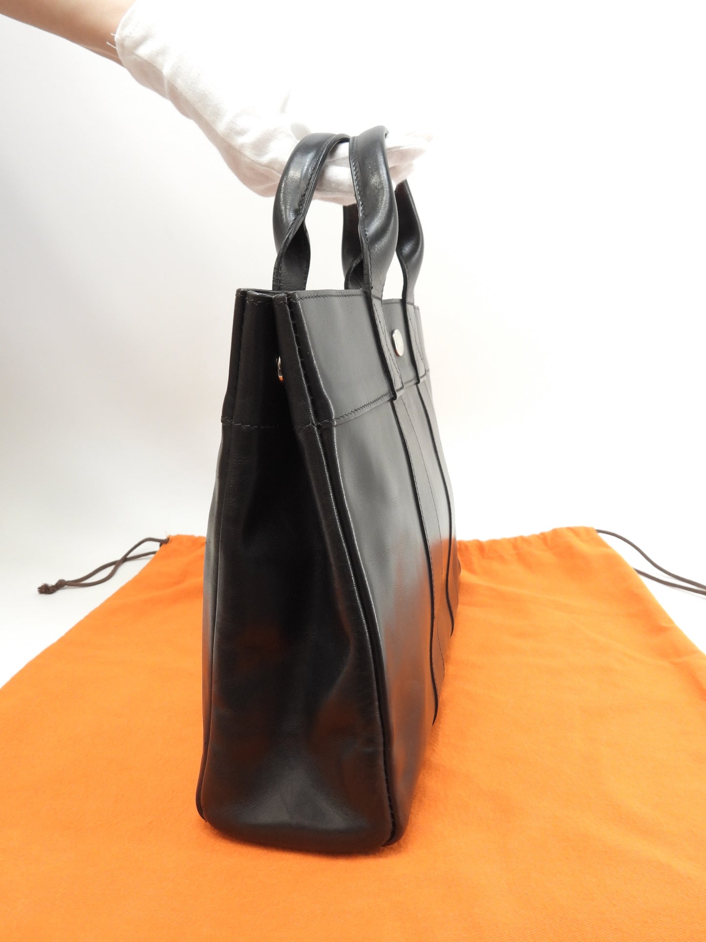 エルメス トートPM フールトゥ カーフレザー黒 ハンドバッグ トートバッグ 美品@□E 14