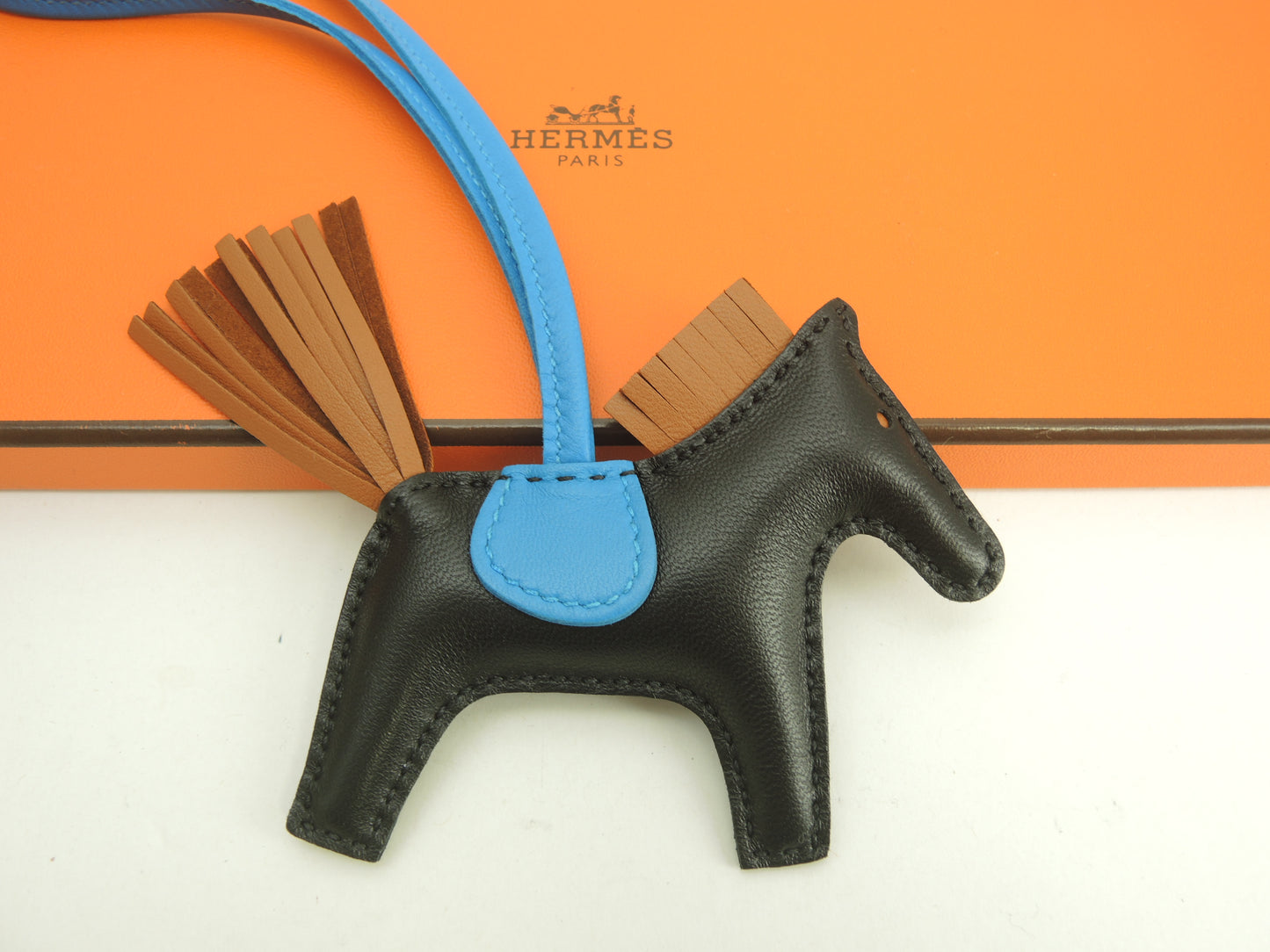 エルメス ロデオPM アニューミロ 黒青茶 バッグチャーム 新品@Y 11