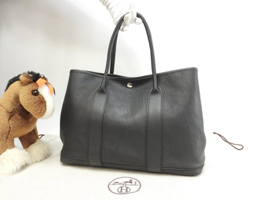 エルメス ガーデンパーティPM ネゴンダ 黒 トートバッグ ショルダーバッグ@□K 12