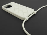 ボッテガヴェネタ iphone13proケース 中イントレチャート シリコン白 ストラップ付カバー@ 8