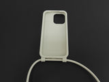 ボッテガヴェネタ iphone13proケース 中イントレチャート シリコン白 ストラップ付カバー@ 8