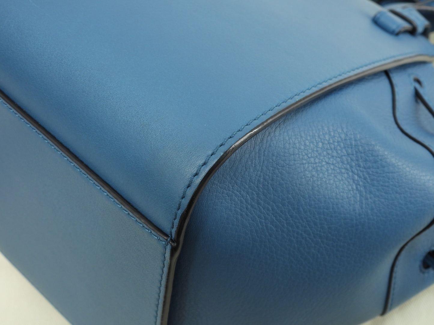 ロエベ ハンモックミニ ジブリ/坊ちゃん レザー青 ポシェット ミニハンドバッグ 美品@062147 2