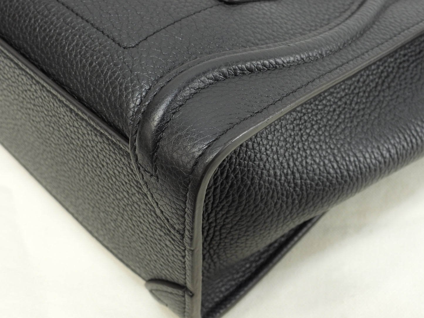 セリーヌ ラゲージナノ ドラムドレザー 黒 ポシェット ミニハンドバッグ 美品@ 4