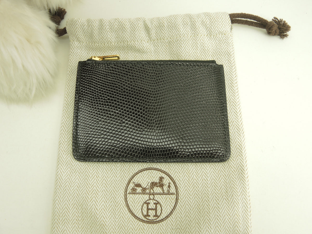 エルメス コインケース コンスタンススリム付属品 リザード黒 未使用@ 1