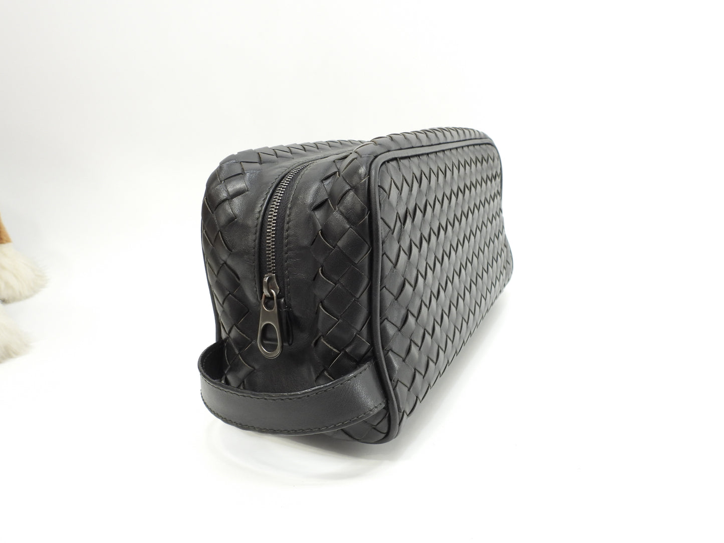 ボッテガヴェネタ クラッチ イントレチャート レザー黒 セカンドバッグ メンズポーチ@B01292125O