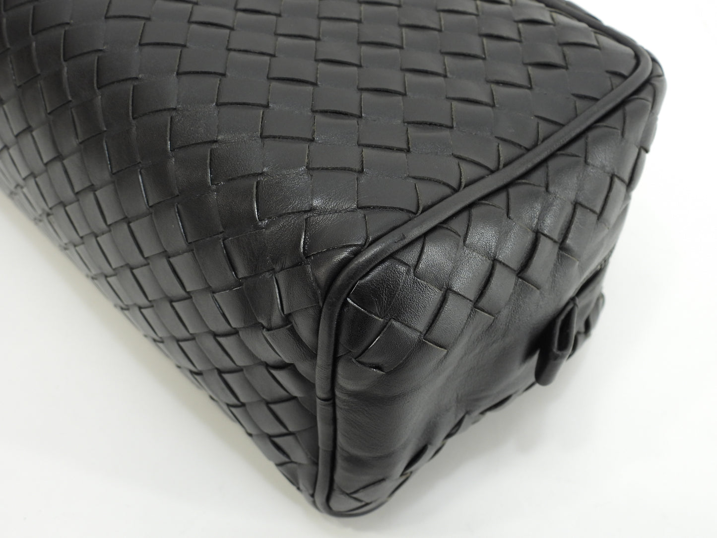 ボッテガヴェネタ クラッチ イントレチャート レザー黒 セカンドバッグ メンズポーチ@B01292125O