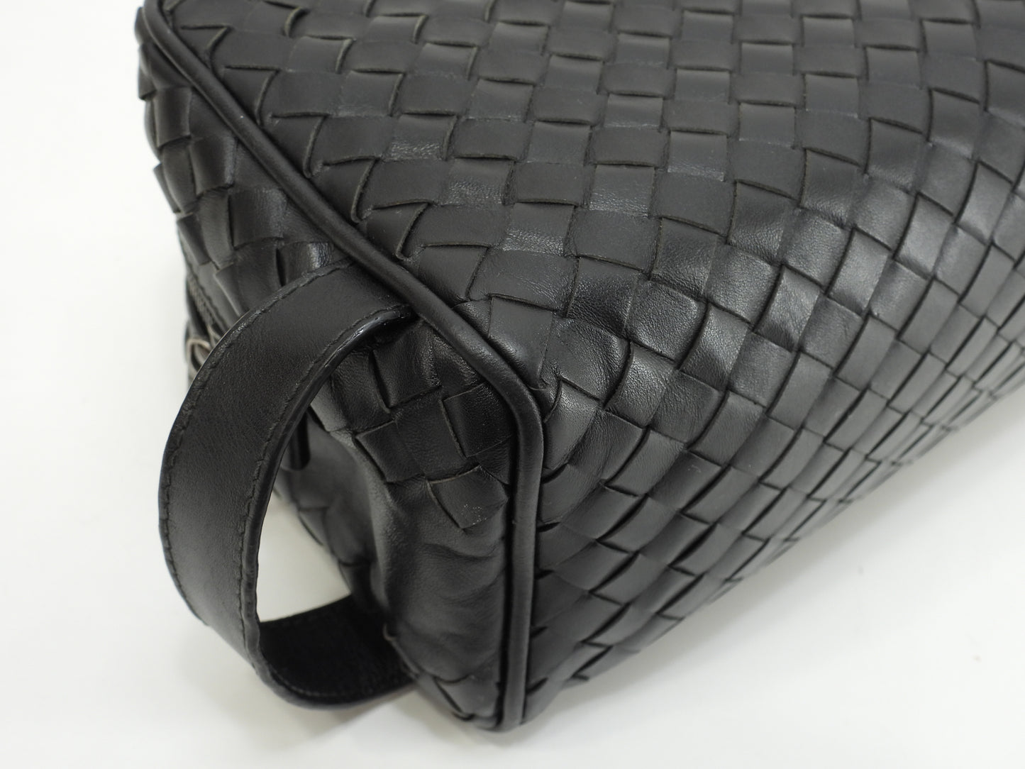 ボッテガヴェネタ クラッチ イントレチャート レザー黒 セカンドバッグ メンズポーチ@B01292125O