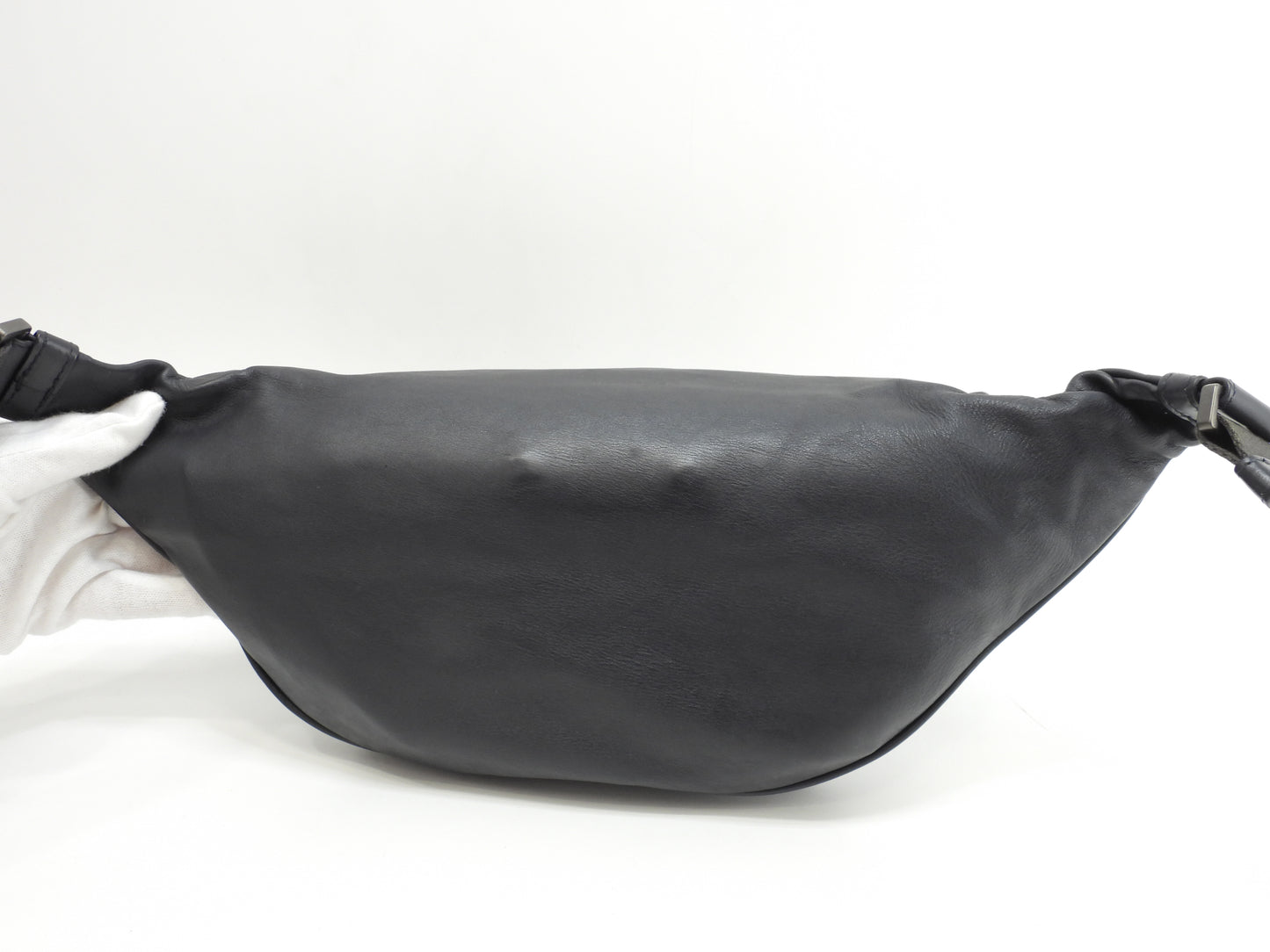 ボッテガヴェネタ ボディバッグ小 イントレチャート レザー紺 ウエストバッグ@ 253