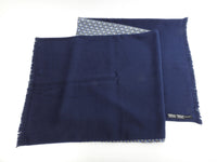 エルメス マフラー アンゴラ100%/シルク100% 青 ネックウォーマー 極美品@ 1