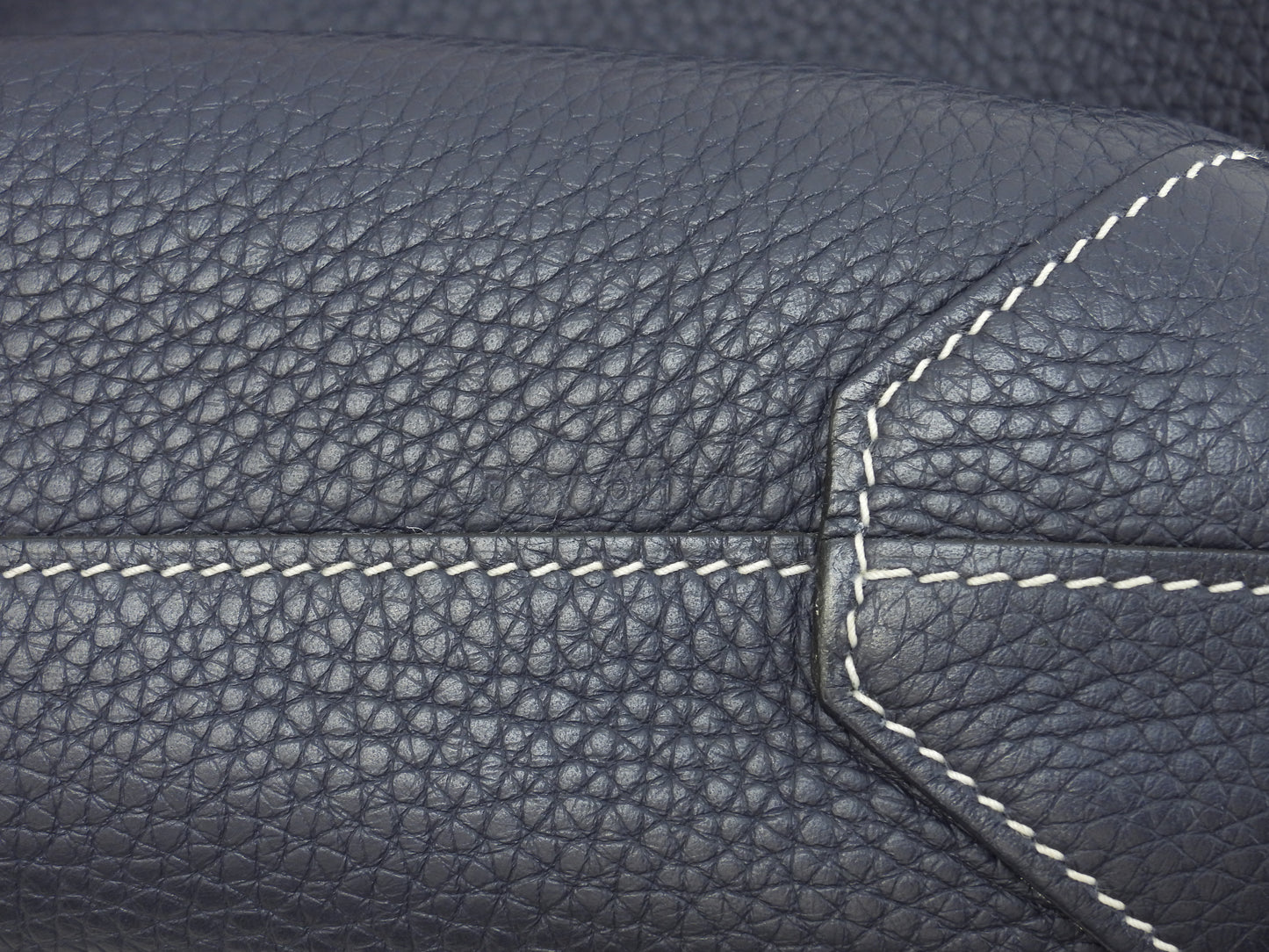 エルメス ドゥブルサンス36 トリヨンクレマンス 紺ピンク トートバッグ ショルダーバッグ 極美品@D