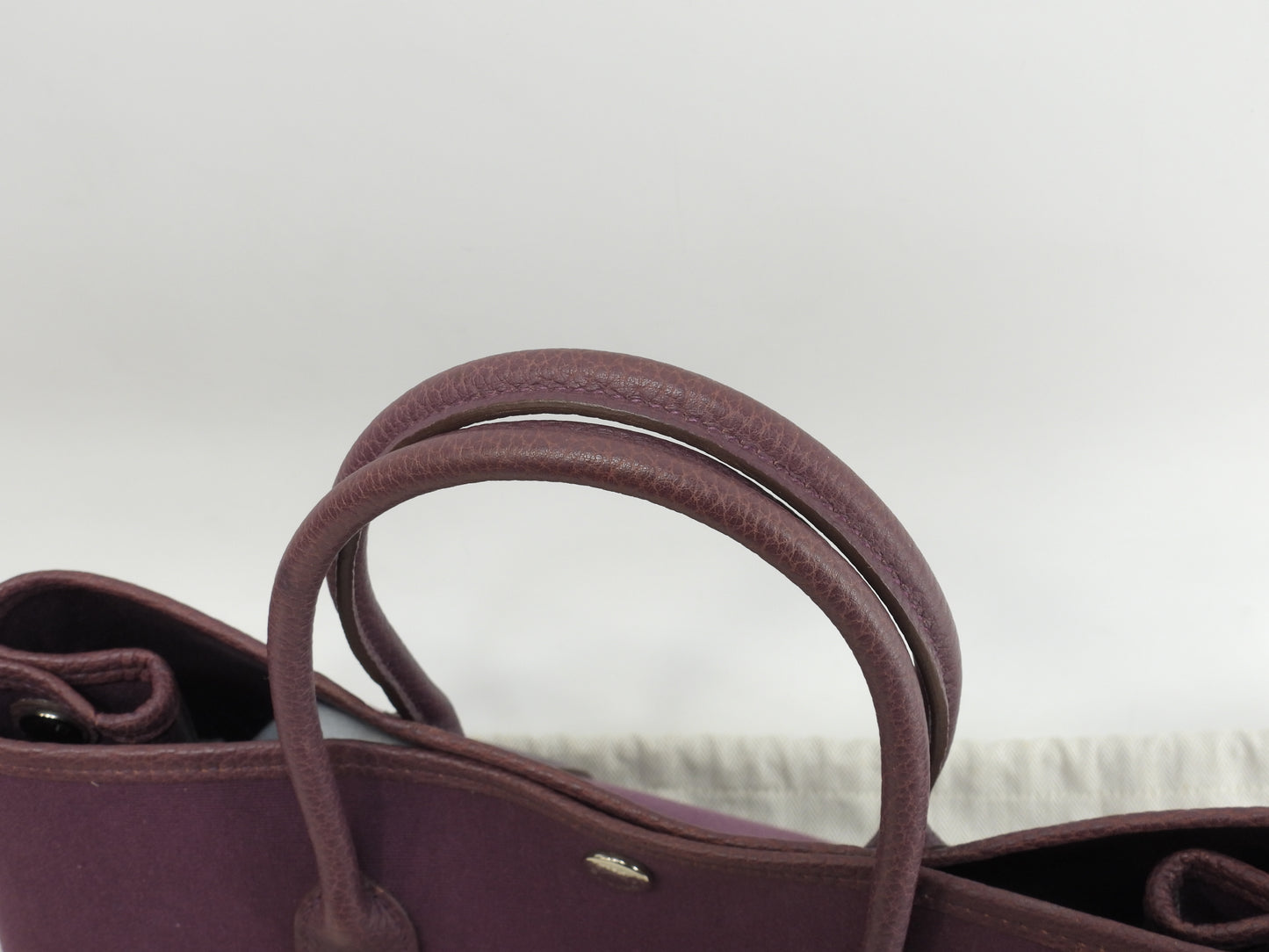 エルメス ガーデンパーティTPM トワルオフィシェ革 紫 ハンドバッグ トートバッグ@□P