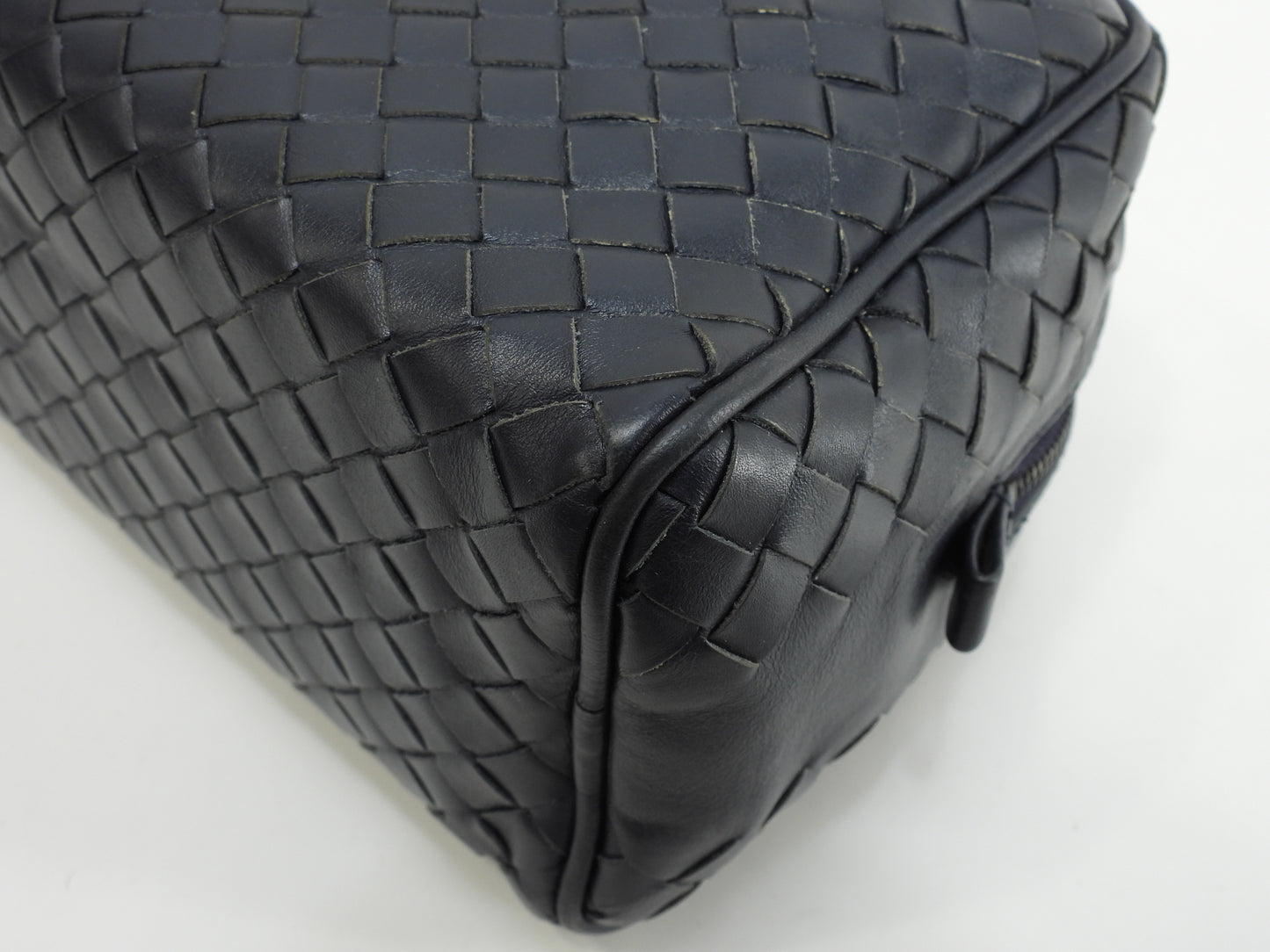 ボッテガヴェネタ クラッチ イントレチャート レザー紺 セカンドバッグ メンズポーチ@B03686107D