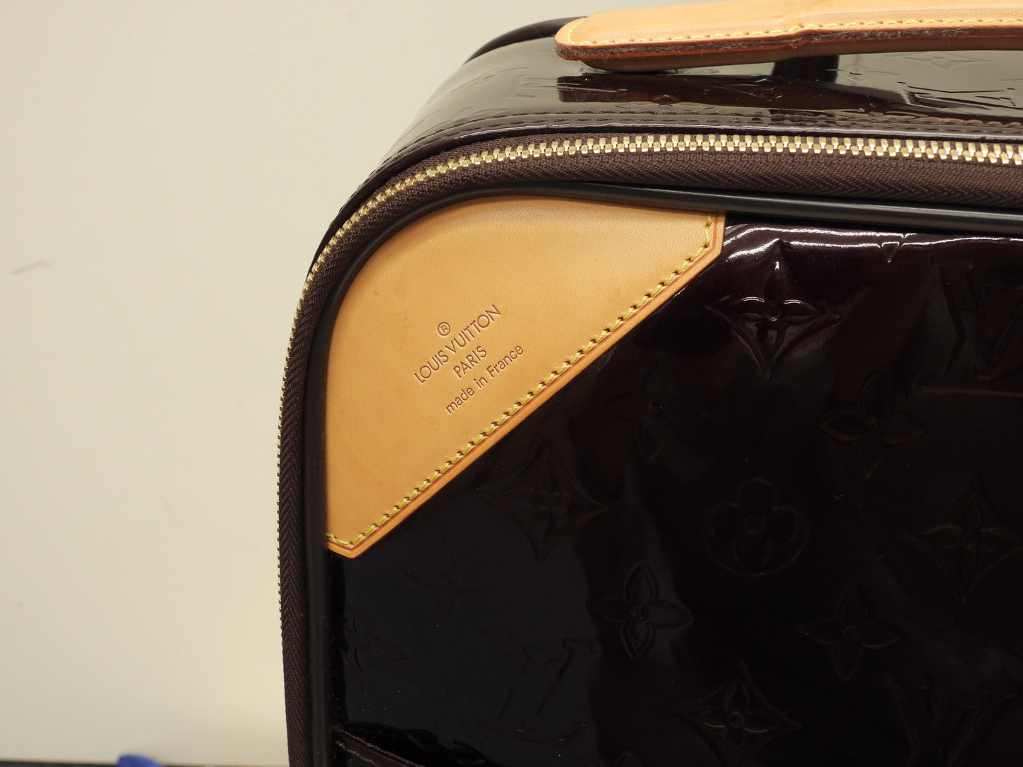 ルイヴィトン ペガス45 M91277 ヴェルニ/アマラント 旅行用キャリーバッグ 極美品@MB0068 2