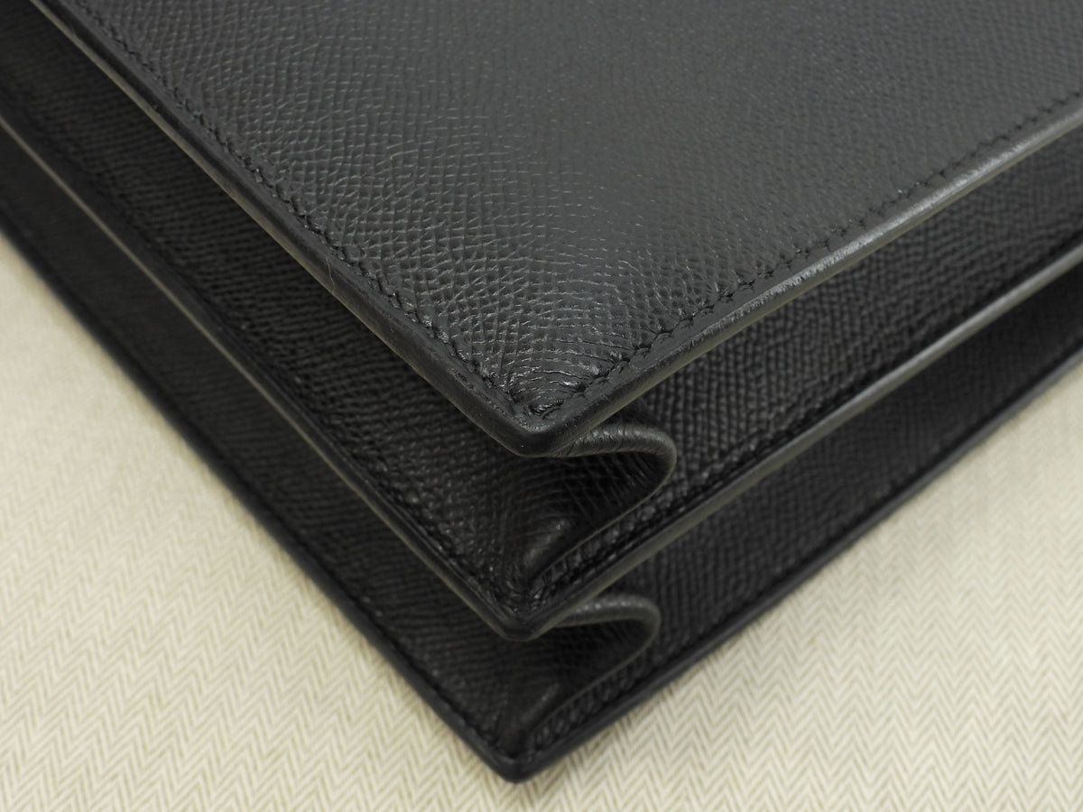 エルメス ケリーデペッシュ38 ヴォーエプソン黒 シルバー金具 ブリーフケース 極美品@□J 2