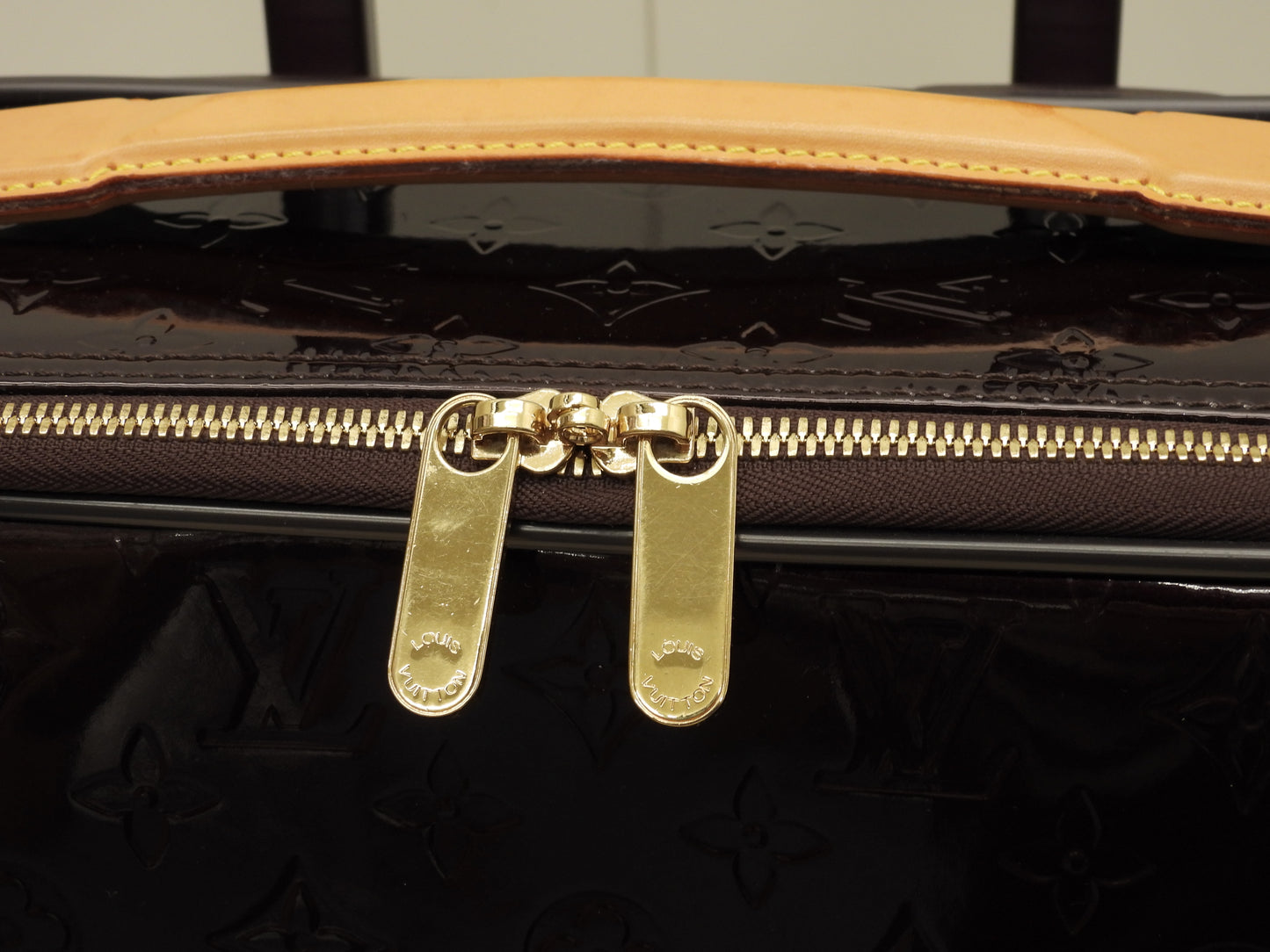 ルイヴィトン ペガス45 M91277 ヴェルニ/アマラント 旅行用キャリーバッグ 極美品@MB0068 2