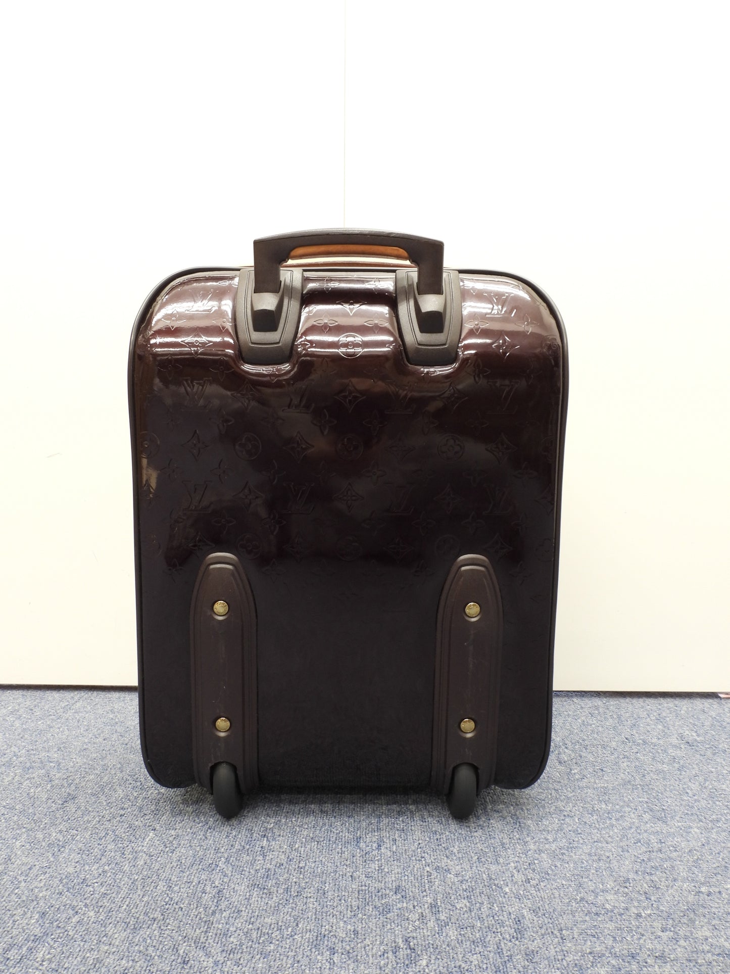 ルイヴィトン ペガス45 M91277 ヴェルニ/アマラント 旅行用キャリーバッグ 極美品@MB0068 2