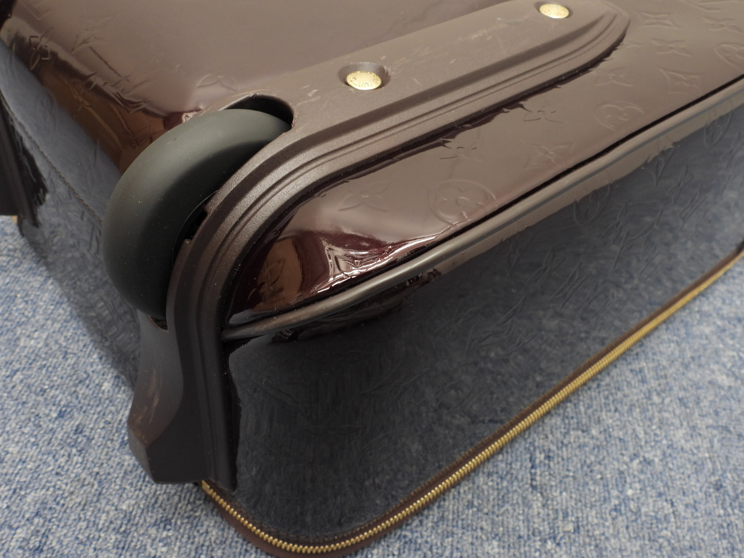 ルイヴィトン ペガス45 M91277 ヴェルニ/アマラント 旅行用キャリーバッグ 極美品@MB0068 2