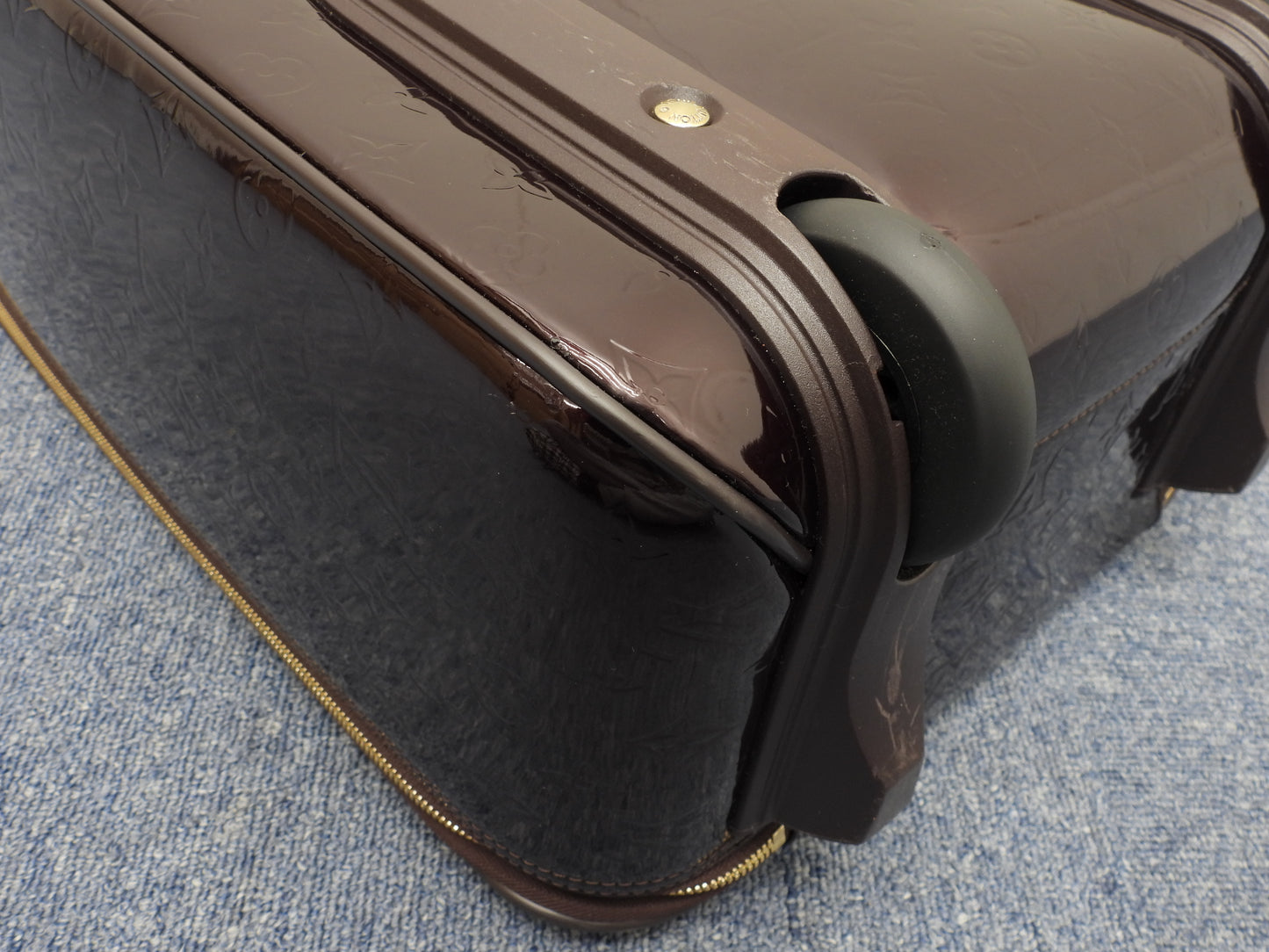 ルイヴィトン ペガス45 M91277 ヴェルニ/アマラント 旅行用キャリーバッグ 極美品@MB0068 2