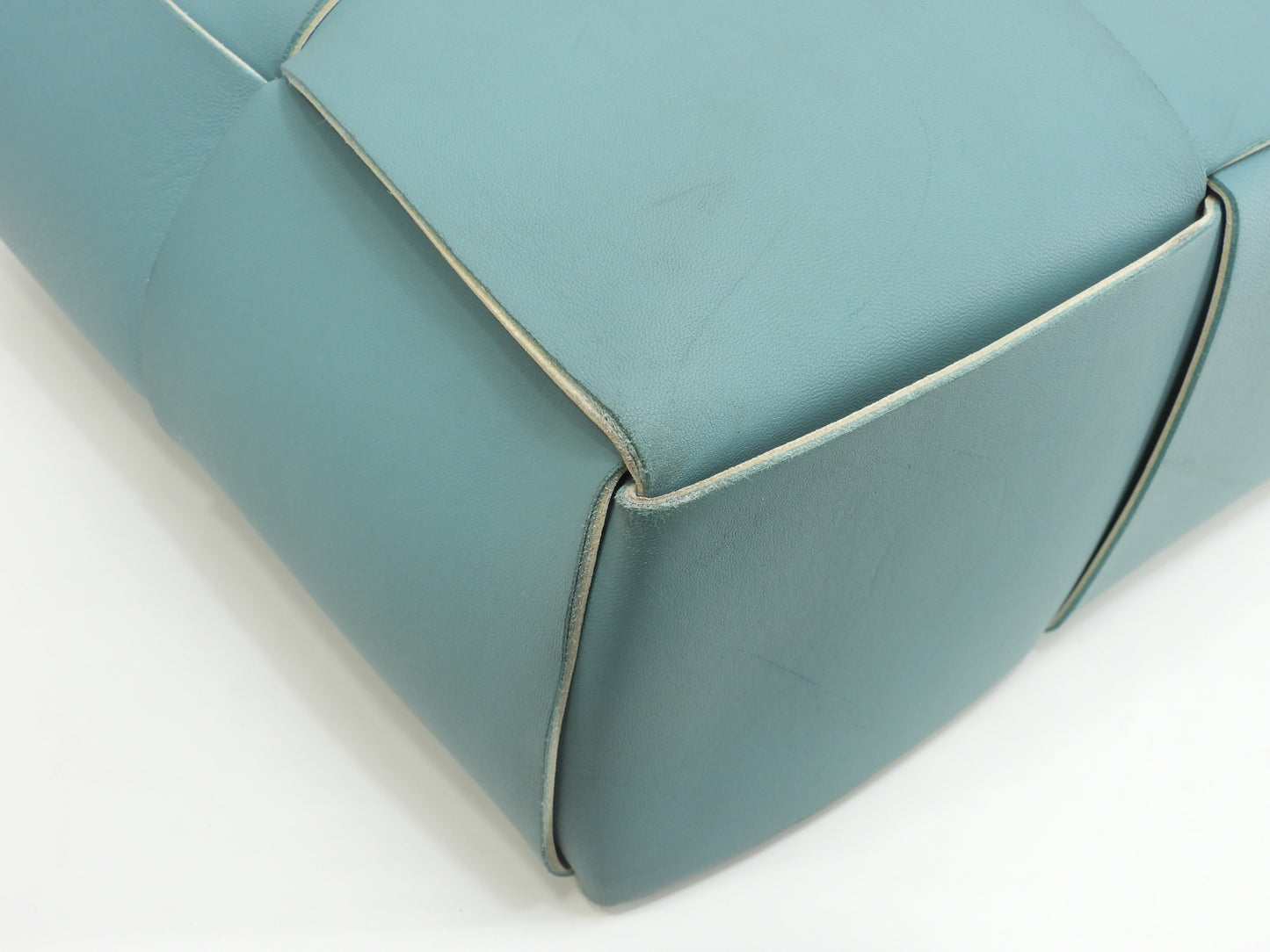 ボッテガヴェネタ トートバッグ ミディアムアルコ レザー水色 ハンドバッグ@B09043075C