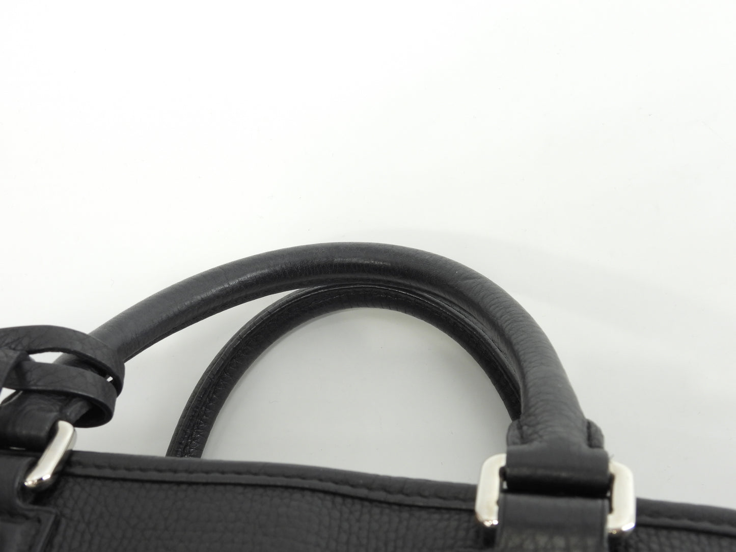 ロエベ アマソナ28 シルバー金具 トリヨンレザー黒 ハンドバッグ アナグラム 美品@471412