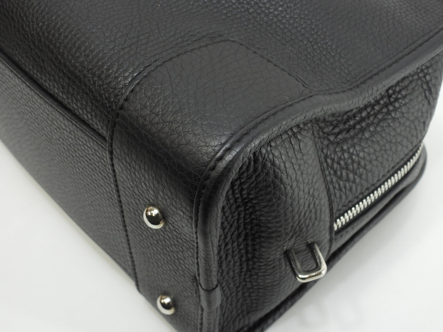 ロエベ アマソナ28 シルバー金具 トリヨンレザー黒 ハンドバッグ アナグラム 美品@471412