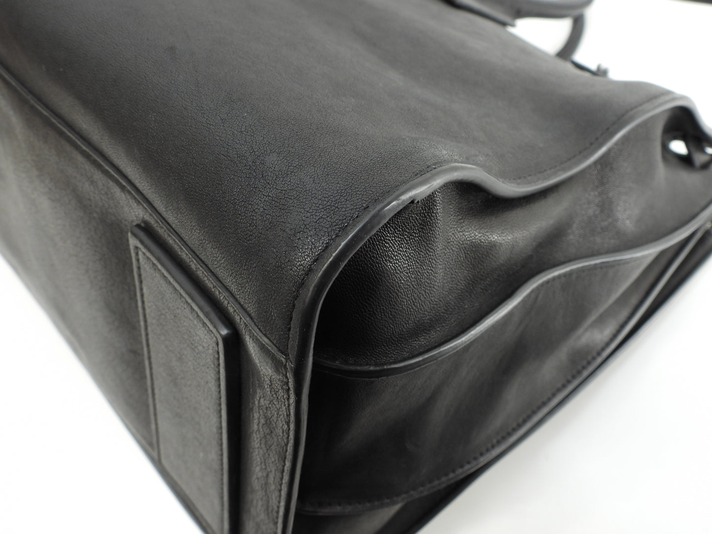 サンローラン サックドジュールスープル YSL レザー黒 メンズトート ハンドバッグ@ 92