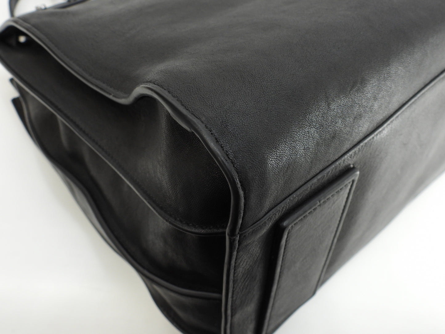サンローラン サックドジュールスープル YSL レザー黒 メンズトート ハンドバッグ@ 92
