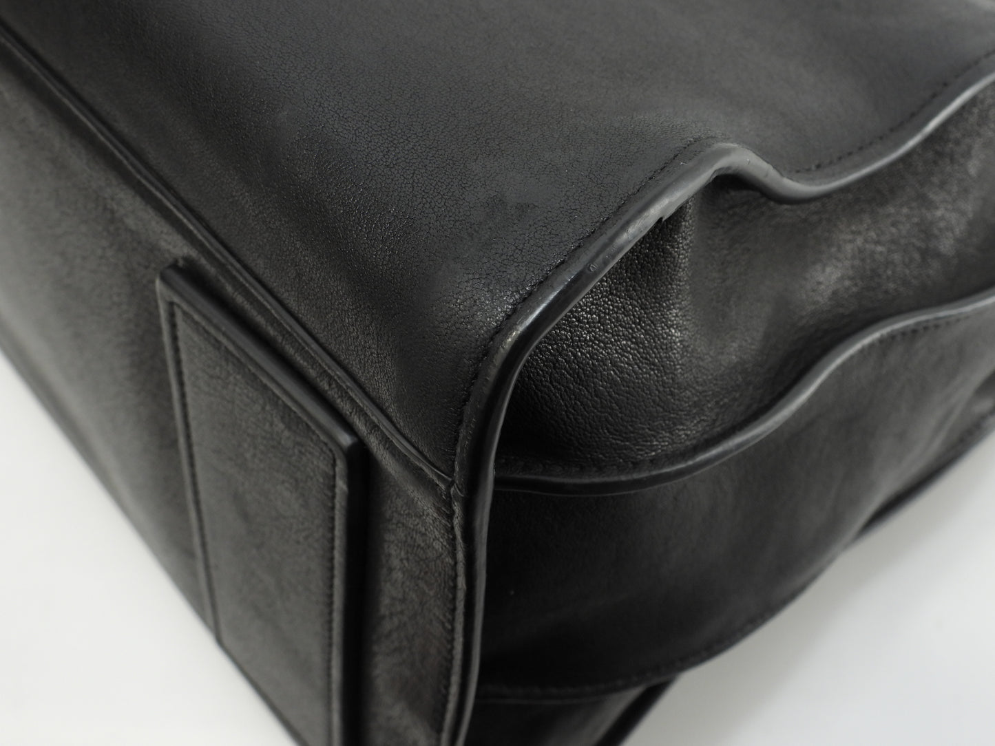 サンローラン サックドジュールスープル YSL レザー黒 メンズトート ハンドバッグ@ 92