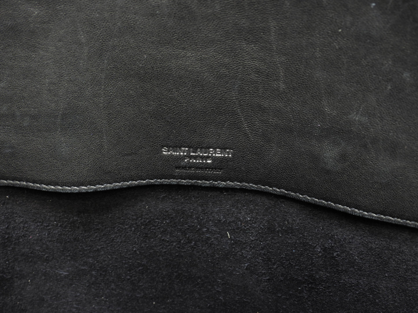 サンローラン サックドジュールスープル YSL レザー黒 メンズトート ハンドバッグ@ 92