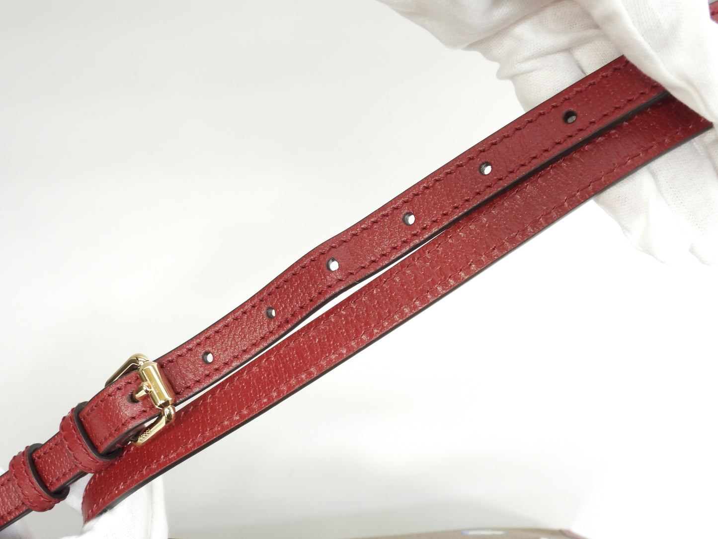 グッチ s付トートバッグ大 ドラえもん マイクロGG茶赤 ハンドバッグ大 ショルダーバッグ 美品@ 11