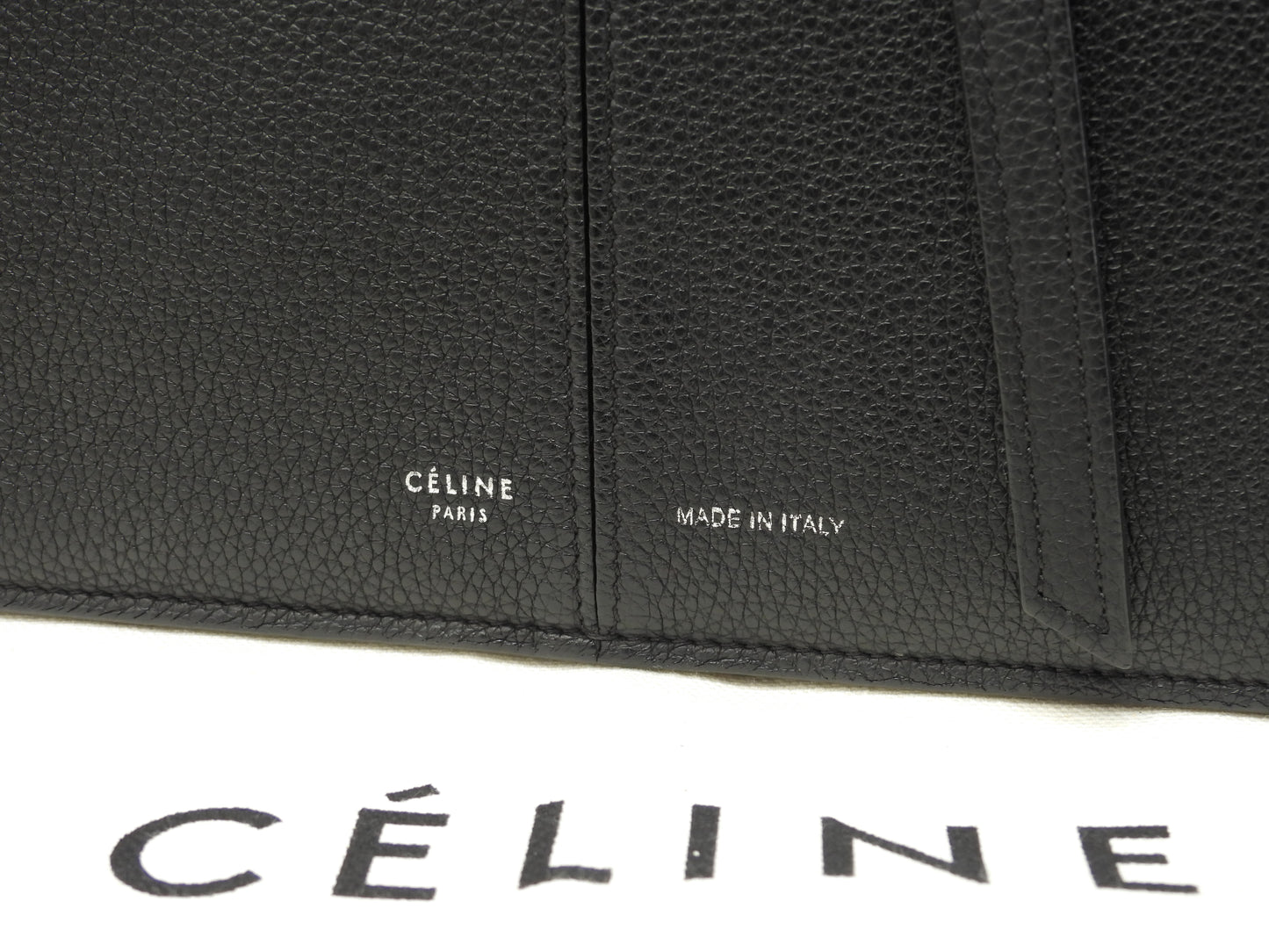 セリーヌ トリフォルド スモール レザー黒 トートバッグ ショルダーバッグ@U-GA-5116